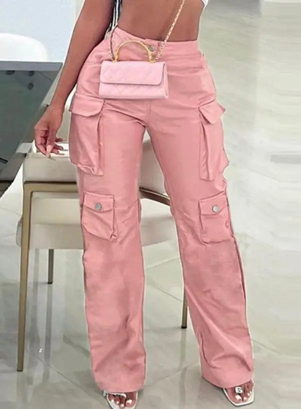 Calça Pink Feminina Cargo Pantalona Cardumi REF 078