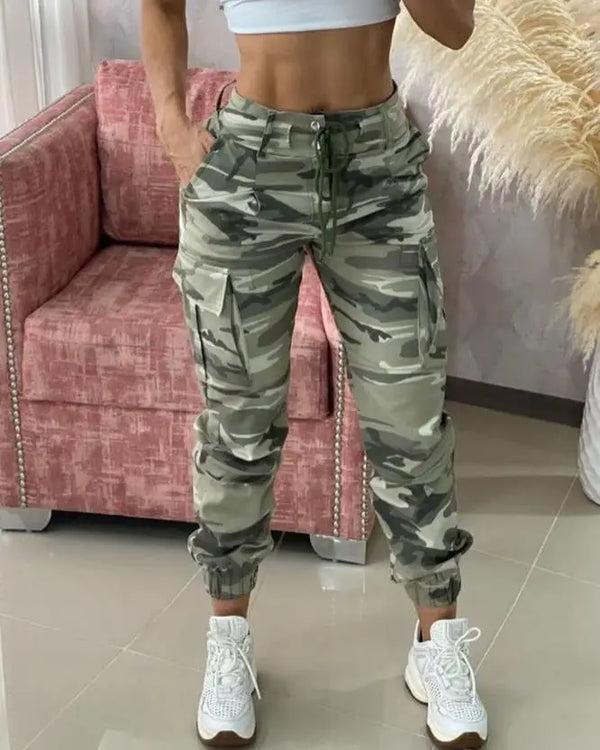 Calça Feminina Cargo Camuflada Cardumi REF 075