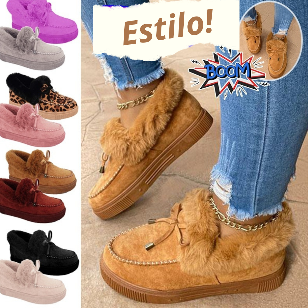 Bota Feminina Pequena Plush Izza