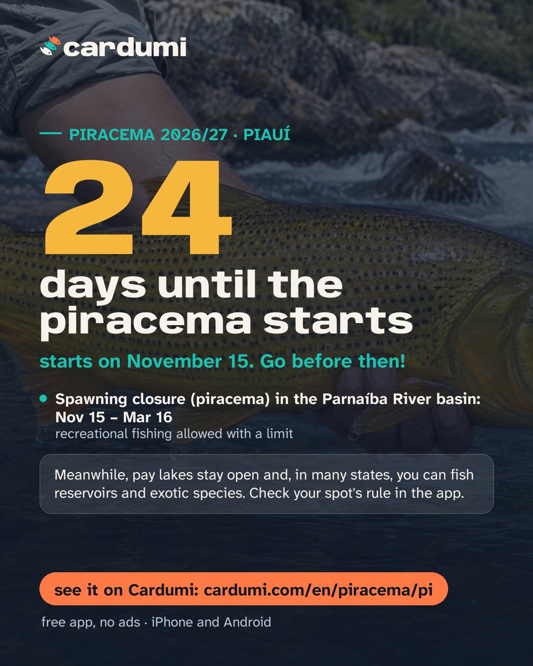 Piracema card for Piauí
