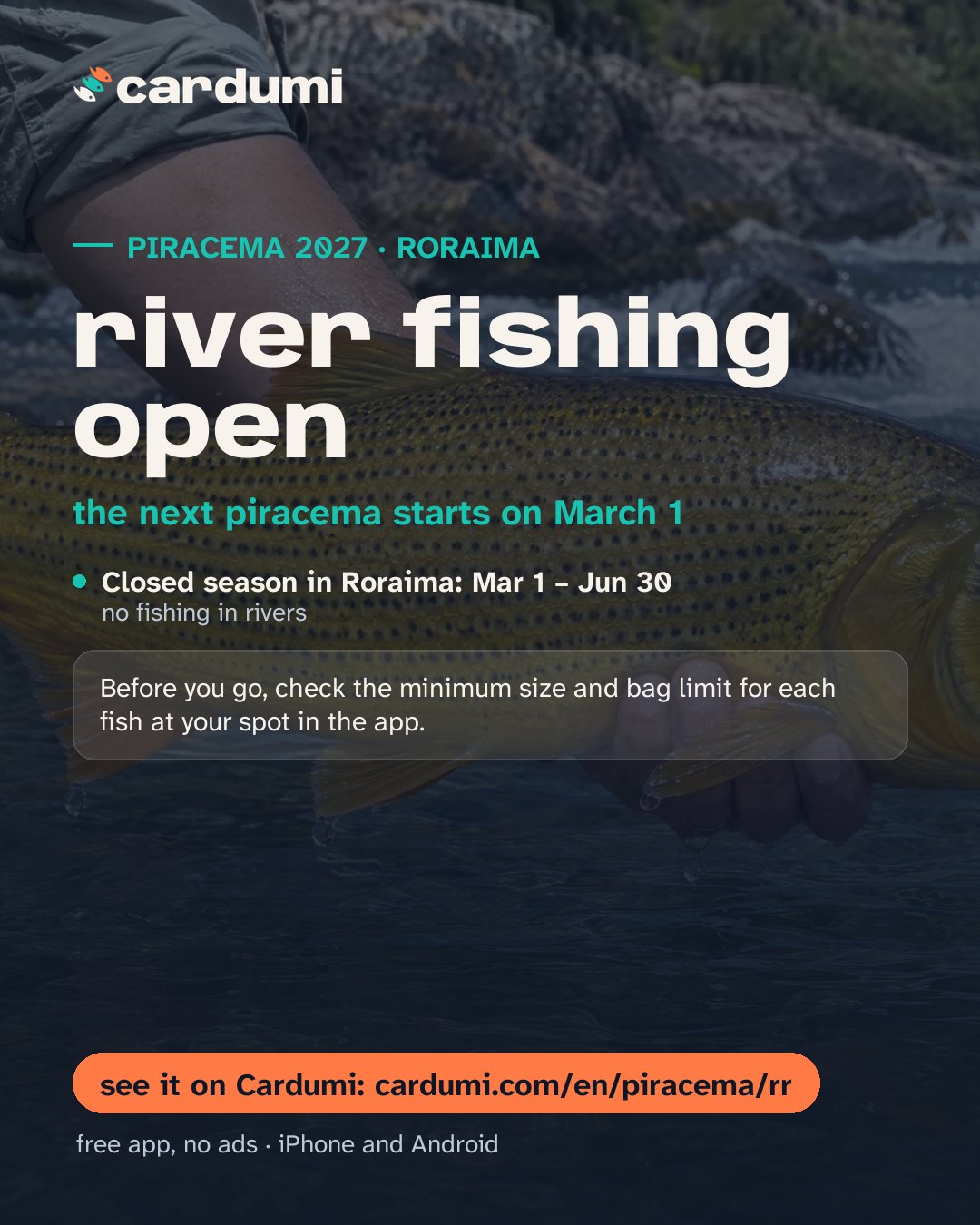 Piracema card for Roraima