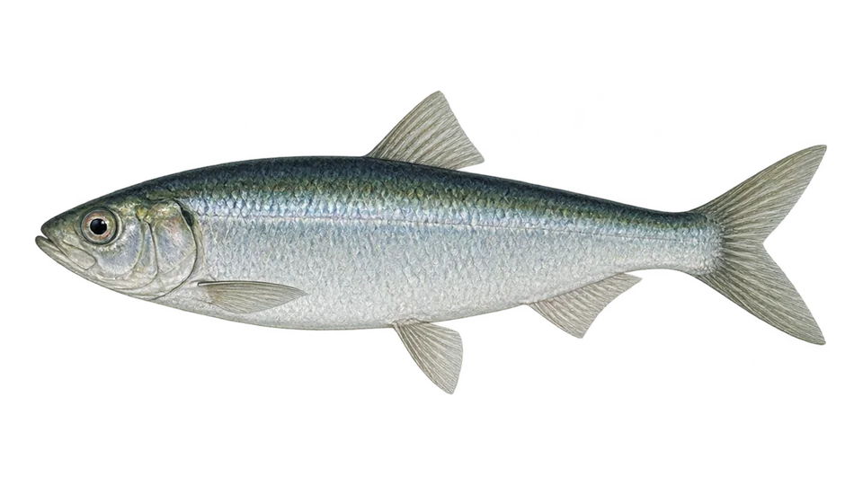 Scientific illustration of Pacific herring