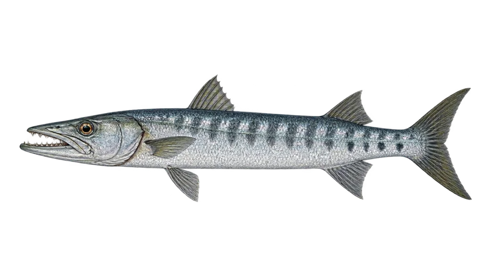 Scientific illustration of Lucas barracuda