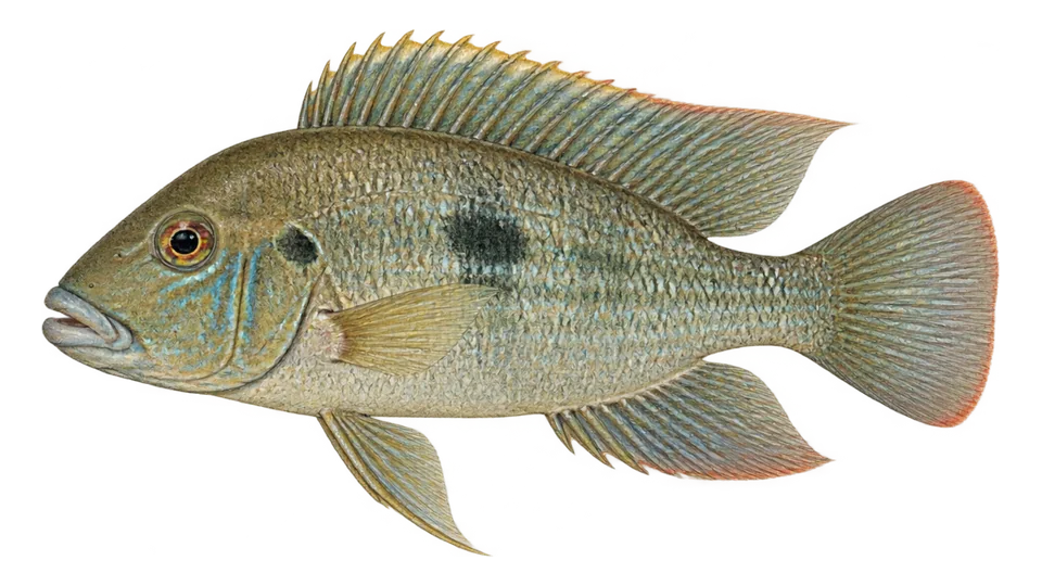 Scientific illustration of Panamanian eartheater