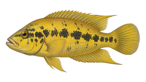 Illustration of Yellowjacket cichlid