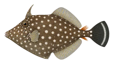 Illustration of American whitespotted filefish