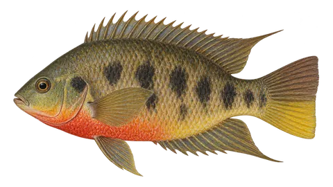 Ilustración de Tilapia de pecho rojo