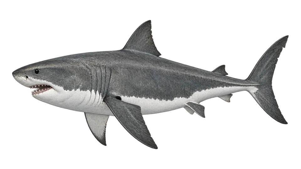 Scientific illustration of Great white shark
