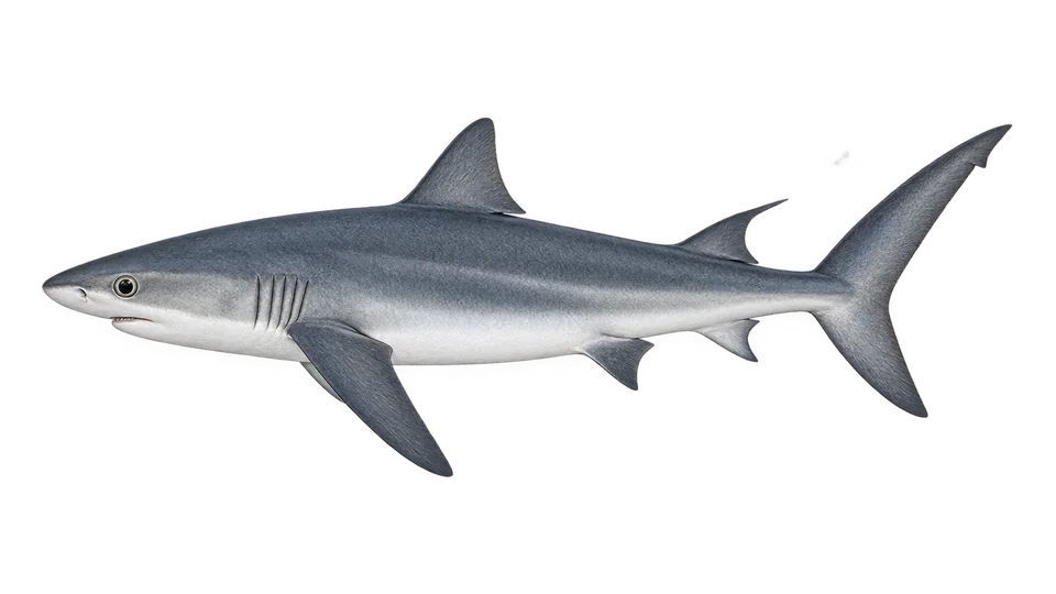 Scientific illustration of Silky shark