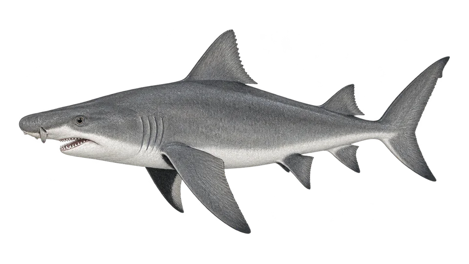 Scientific illustration of Bignose shark
