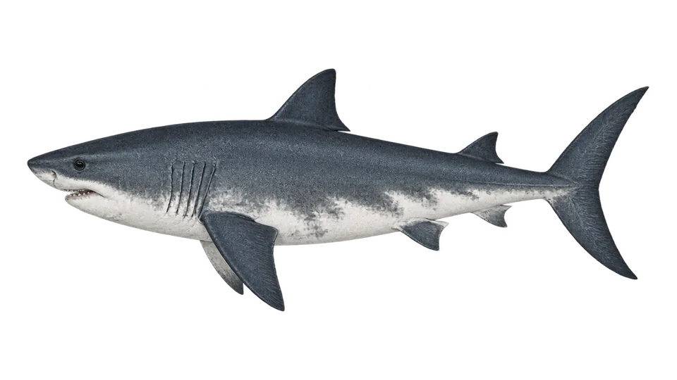 Scientific illustration of Salmon shark