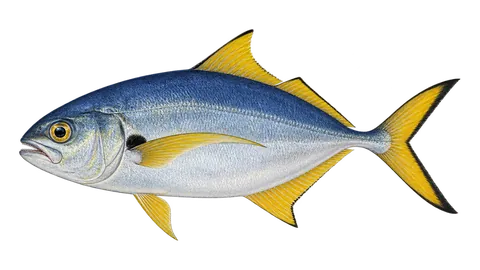 Ilustración de Jurelito aletiamarilla